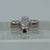 White Topaz Cross Pendant 9ct 9k White Gold