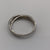 White & Black Diamond Crossover Band Ring 9ct 9k White Gold - Size S