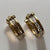 Luxury Italian Hoop Earrings Greek Key Two Tone Design 18ct 18kt Yellow Gold