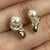 Pearl & Diamond Channel Stud Earrings 10ct 10k White Gold