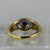 Sapphire & Diamond .50ct Cluster Ring 18ct 18k Yellow Gold - Size L