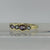 Blue Topaz & Amethyst Band Stacking Ring 9ct 9K Yellow Gold - Size P