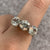 White Spinel 4ct Trilogy Heirloom Ring 18ct 18k Yellow Gold - Size O