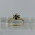 Art Deco Sapphire & Diamond Daisy Star Ring 18ct 18K Yellow Gold - Size K