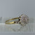 Diamond Cluster Ring 9ct 9k Yellow Gold  - Size N