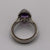 Pear Cut Amethyst & Diamond .35ct Halo & Peekaboo Ring Platinum 950 - Size J