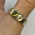 Diamond Signet Band Ring 9ct 9k Yellow Gold - Size Z+1