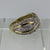 Diamond .20ct Twist Crossover Ring 9k 9ct Yellow Gold - Size N