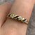 Sapphire & Diamond Channel Set Stacking Ring 9ct 9k Yellow Gold - Size Q 1/2