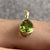 Peridot Pear Teardrop Checker Cut Pendant 9ct 9k Yellow Gold