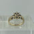 Diamond Cluster Thick Shoulder Daisy Flower Ring 9ct 9k Yellow Gold - Size L