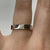 Diamond Solitaire Thick Band Wedding Ring 18ct 18k White Gold - Size J 1/2