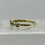 Emerald & Diamond Twist Band Ring 9ct 9k Yellow Gold - Size P