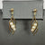 Pearl Trilogy Twist Cut Drop Earrings 9ct 9k Yellow Gold