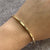 Two Tone Gold Hinged Bangle Bracelet With CZ 9ct 9k Yellow White Gold