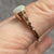 Opal Bezel Set Baroque Shoulder Ring 9ct 9k Rose Gold - Size U