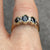 Sapphire Trilogy Diamond .14ct Accent Ring 9ct 9k Yellow Gold - Size N