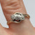 Diamond Platinum Twist Style Ring 9ct 9k Yellow Gold  - Size M