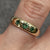 Emerald Trilogy Star Set Band Ring 9ct 9k Yellow Gold - Size M