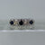 Sapphire & Diamond .12ct Ring 18ct 18k White Gold - Size J 1/2