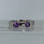 Amethyst Trilogy Flush Set Ring 9ct White Gold - Size N