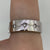 Diamond Trilogy Flush Set Chunky Band Ring 9ct 9K White Gold - Size O