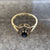 Sapphire & Diamond Halo Cluster Ring 9ct 9k Yellow Gold - Size N 1/2