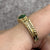 Emerald .70ct East West Bezel Set & Diamond Ring 18ct Yellow Gold - Size Q