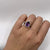 Pear Cut Amethyst & Diamond .35ct Halo & Peekaboo Ring Platinum 950 - Size J