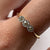 Old Cut Light Yellow Diamond Trilogy Ring 18ct 18k Yellow Gold - Size P