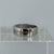 Diamond Trilogy Flush Set Chunky Band Ring 9ct 9K White Gold - Size O