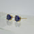 Purple Cubic Zirconia Gold Stud Earrings 9ct 9k Yellow Gold