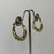 Twist Hatched Finish Small Hoop Earrings 9ct 9k Yellow Gold