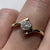 Diamond Solitaire Twist Bypass .15ct Ring 9ct 9k Yellow Gold  - Size L