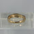 Diamond Russian Wedding Band Style 3 Tone Ring 9ct Yellow Gold - Size L