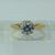 Blue Topaz & Diamond Illusion Cluster Ring 18ct 18k Yellow Gold - Size L