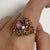 Amethyst Ornate Cocktail Ring 9ct Yellow Gold - Size R