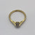 Diamond Solitaire Cathedral Shoulder Ring 18ct 18k Yellow Gold - Size K