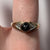 Black Star Diopside With Diamond Accents Ring Yellow Gold 9ct 9k - Size N