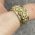 Chunky Quilt Textured Band Ring 9ct 9k Yellow Gold - Size Q