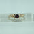 Solitaire Round Cut Garnet Crafted Shoulders Ring 9ct 9k Yellow Gold - Size M