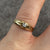 CZ Gypsy Solitaire Ring 9ct 9k Yellow Gold - Size F