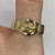 Belt Buckle Bark Finish Twist Ring 9ct 9k Yellow Gold  - Size V