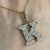 CZ Letter K Pendant 9ct 9k Yellow Gold