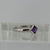 Amethyst Bezel Set Square Ring 9ct 9k White Gold - Size L