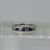 Sapphire & Cubic Zirconia Channel Set Ring 9ct 9K White Gold - Size M