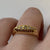 Antique Old Cut Diamond Boat Ring 18ct 18K Yellow Gold - Size M