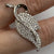 CZ Leaf Pendant 18ct 18k White Gold