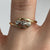 Diamond Heart Trilogy Platinum Set Bypass Ring 18ct 18k Yellow Gold  - Size M