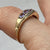 Tanzanite & Diamond Twist Channel Ring 9ct 9k Yellow Gold - Size S 1/2